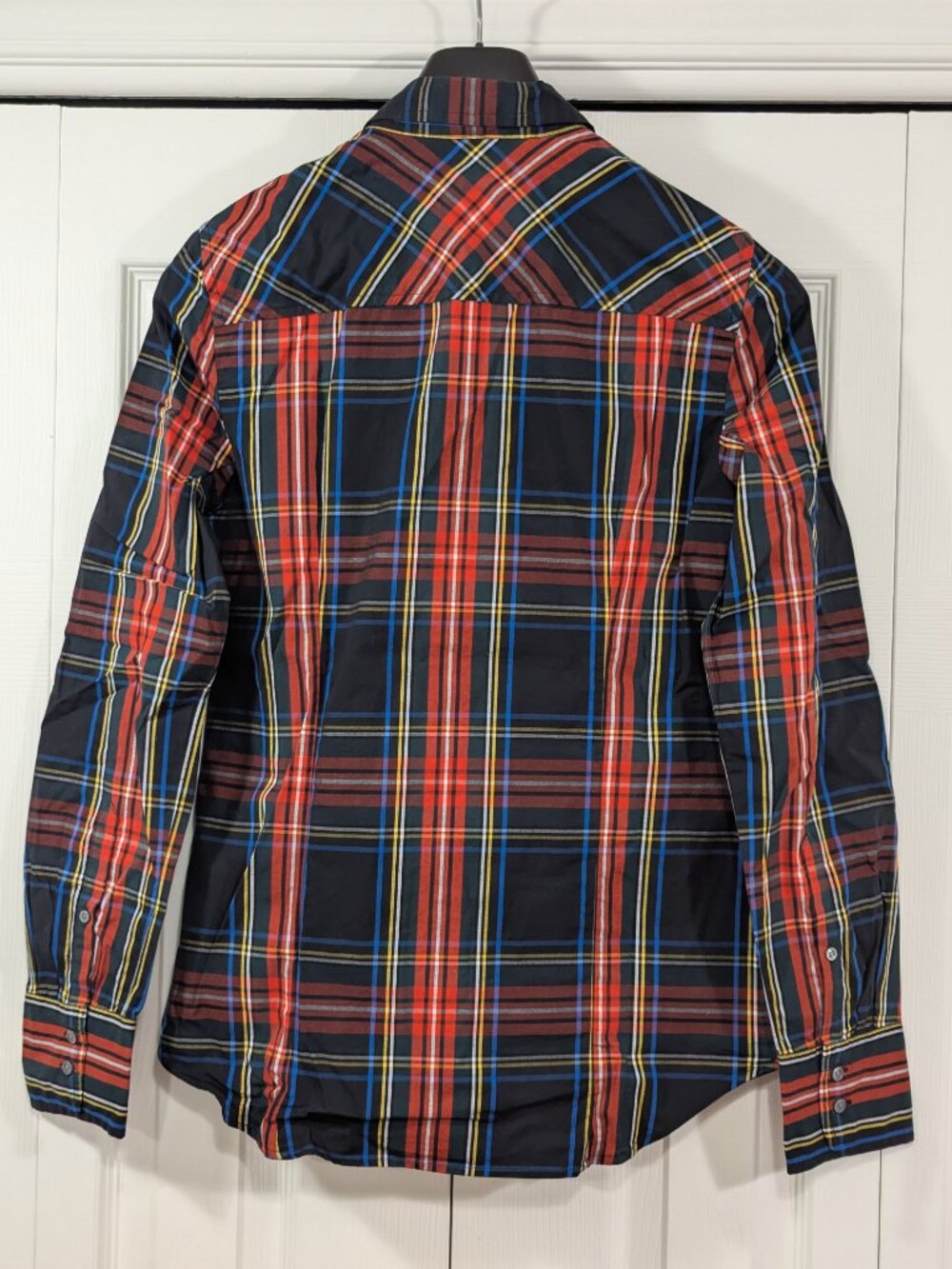 J.Crew Womens Slim Stretch Shirt in Black Stewart Tartan - Picture 2 of 11